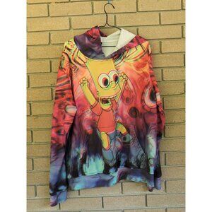 The Simpsons - Bart Simpson - Trippy Tye Dye - Hoodie -Size: Large